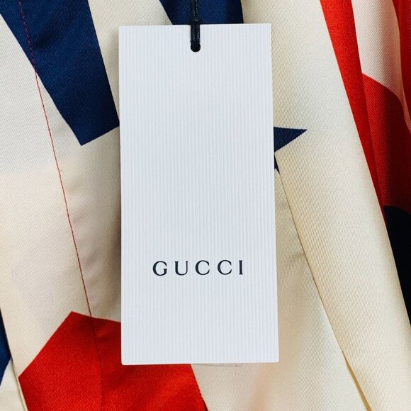 NWT Gucci Star pattern silk pleated pant Size 48 - Picture 13 of 16